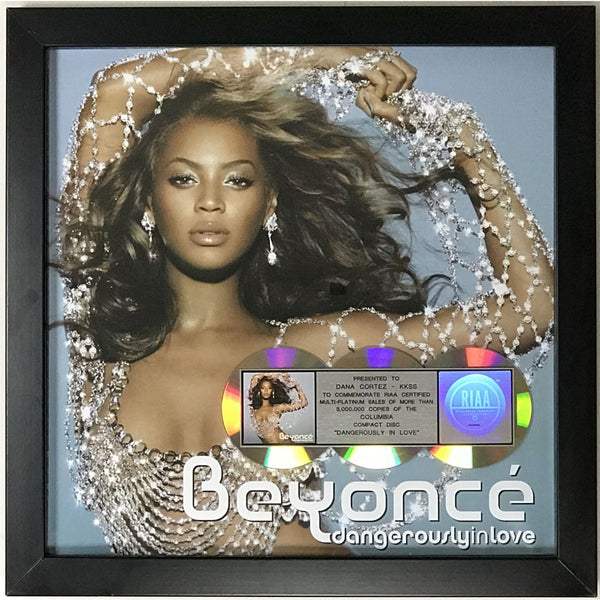 Beyoncé Dangerously In Love RIAA 3x Multi-Platinum Album Award - Record Award
