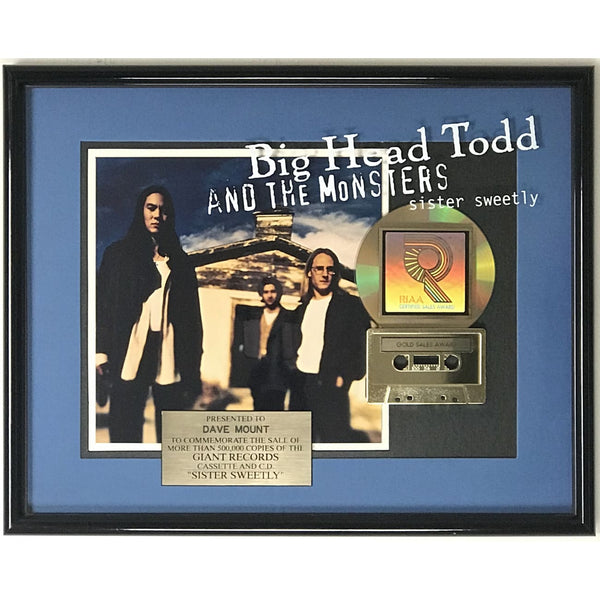 big head todd and the monsters sister sweetly full album Big Head Todd and the Monsters Sister Sweetly RIAA Gold Album Award