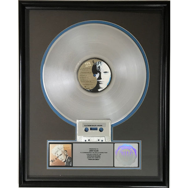 Billy Idol Whiplash Smile RIAA Platinum Album Award - Record Award