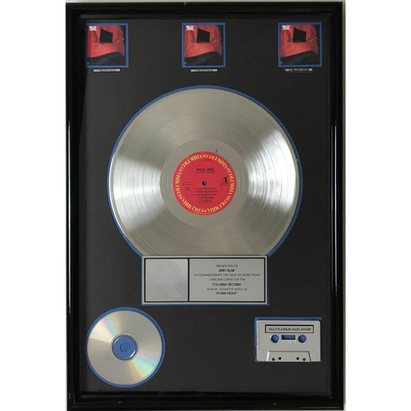 Billy Joel Storm Front RIAA 3x Multi-Platinum Album Award - Record Award