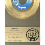Blondie Heart Of Glass RIAA Gold 45 Single Award