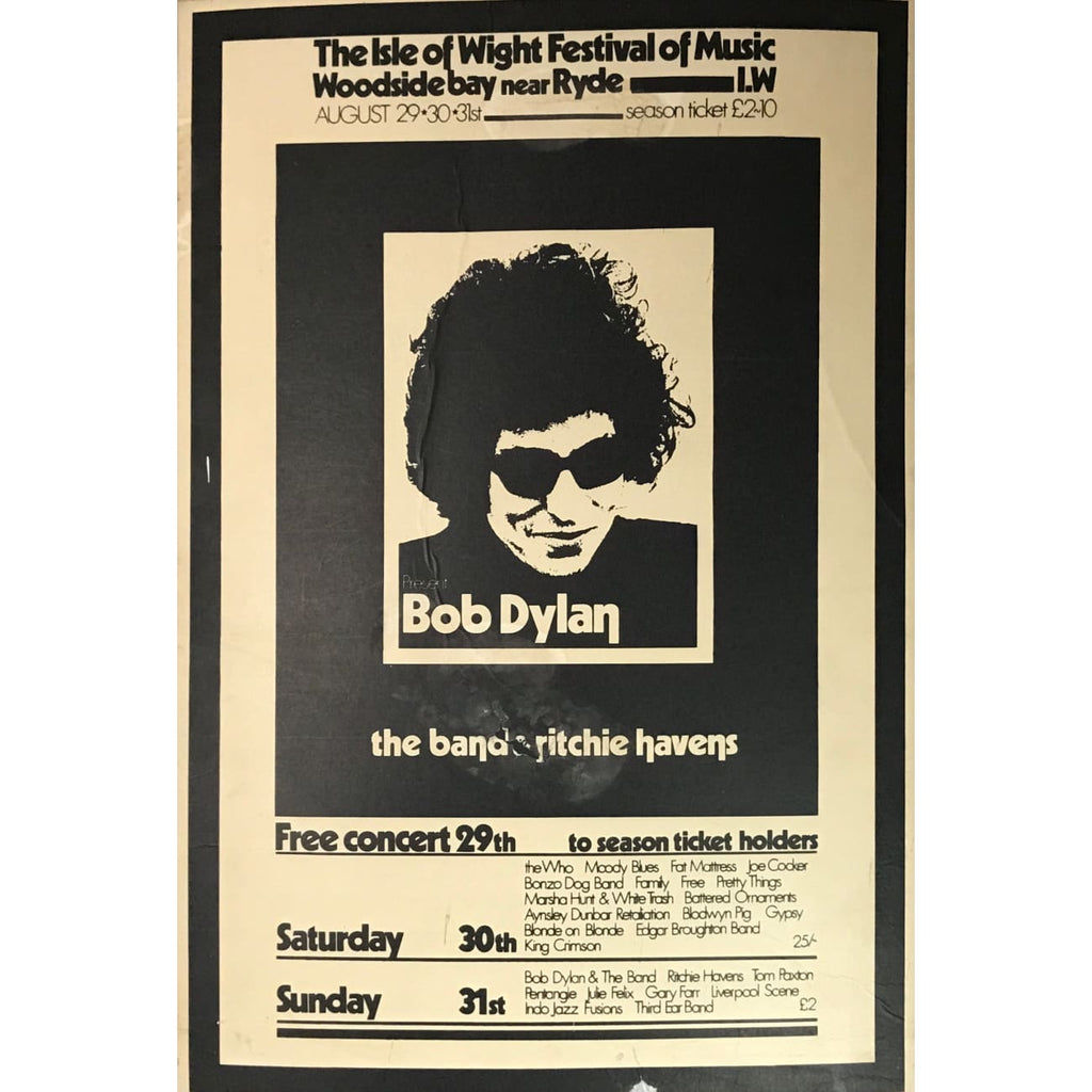 musicgoldmine.com - Bob Dylan 1969 Isle Of Wight Pop Festival