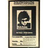 Bob Dylan 1969 Isle Of Wight Pop Festival Original Large Poster - RARE - Music Memorabilia
