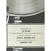 Bob Seger & The Silver Bullet Band Greatest RIAA 2x Multi-Platinum Album Award - Record Award