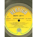 Bon Jovi Slippery When Wet 1986 UK Label Award - Record Award