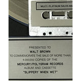Bon Jovi Slippery When Wet RIAA 8x Multi-Platinum Album Award - Record Award