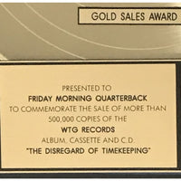 Bonham The Disregard of Timekeeping RIAA Gold LP Award - Record Award