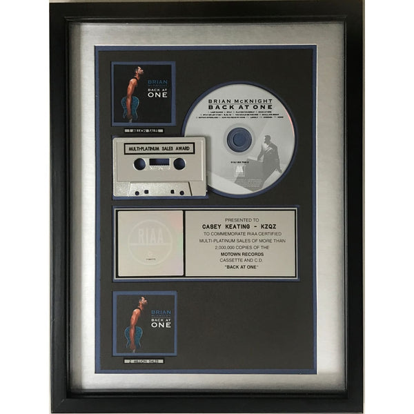 Brian McKnight Back At One RIAA 2x Multi-Platinum Album Award - Record Award