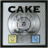 Cake Fashion Nugget RIAA Platinum Album Award - Record Award