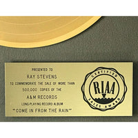 Captain & Tennille Come In From The Rain RIAA Gold LP Award presented to Ray Stevens - Record Award
