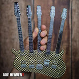 Cheap Trick Rick Nielsen™ Five-Neck Checkered Mini Guitar Replica - Miniatures