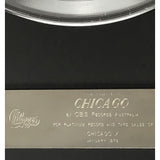 Chicago X 1979 Australian label award presented to Chicago - RARE - Record Award