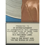Clay Aiken This Is The Night RIAA Platinum Single Award - Record Award