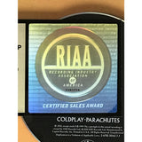 Coldplay Parachutes RIAA Gold Album Award - Record Award