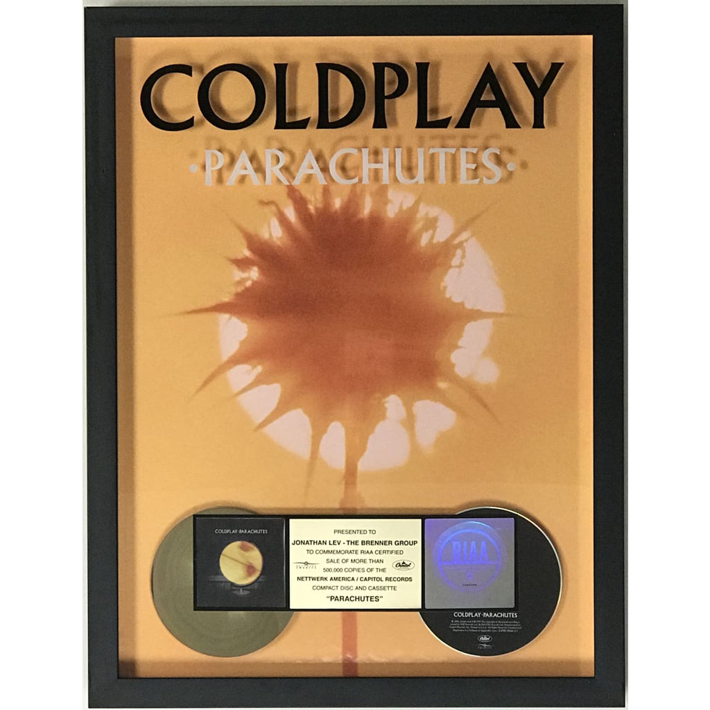 Coldplay Parachutes RIAA Gold Album Award – MusicGoldmine.com