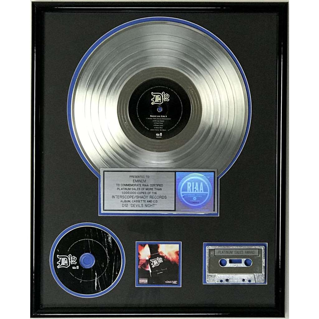 D12 Devil's Night RIAA Platinum Album Award presented to Eminem