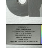 Dean Martin Dino: The Essential Dean Martin RIAA Platinum Album Award - Record Award