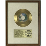 Deep Purple Smoke On The Water White Matte RIAA Gold 45 Award presented to Ritchie Blackmore - RARE - Record Award