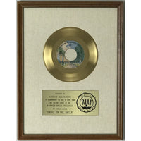 Deep Purple Smoke On The Water White Matte RIAA Gold 45 Award presented to Ritchie Blackmore - RARE - Record Award