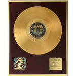 Def Leppard Hysteria Swiss Gold Award presented to Rick Allen - RARE - Record Award