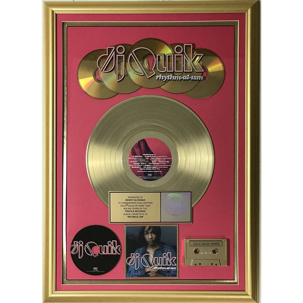 DJ Quik Rhythm-Al-Ism RIAA Gold Album Award - Record Award