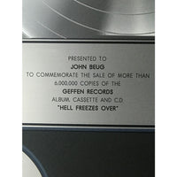 Eagles Hell Freezes Over RIAA 6x Multi-Platinum LP Award