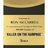 Eddy Grant Killer On The Rampage RIAA Gold Album Award - Record Award