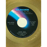 Elton John Bennie and the Jets White Matte RIAA Gold 45 Award - RARE - Record Award