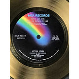 Elton John Dont Let The Sun Go Down On Me RIAA Gold 45 Single Award