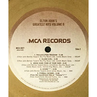 Elton John Greatest Hits Vol II RIAA Gold Album Award - Record Award