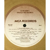Elton John Greatest Hits Vol II RIAA Gold Album Award - Record Award