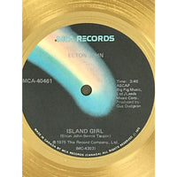 Elton John Island Girl CRIA Gold Single Award presented to Elton John - RARE - Record Award