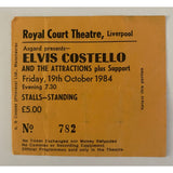 Elvis Costello 1984 Summer Tour Program + Ticket - Music Memorabilia