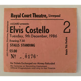 Elvis Costello 1986 Costello Sings Again Tour Program + Ticket - Music Memorabilia