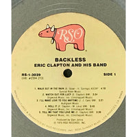Eric Clapton Backless RIAA Platinum Album Award - Record Award