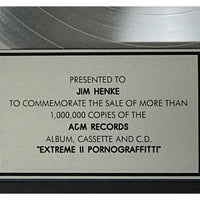 Extreme II: Pornograffitti RIAA Platinum LP Award - Record Award
