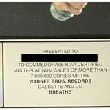 Faith Hill Breathe RIAA 7x Multi-Platinum Album Award - Record Award