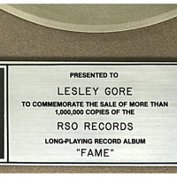 Fame Soundtrack RIAA Platinum LP Award presented to Lesley Gore - RARE - Record Award
