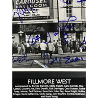 Fillmore West Collage Signed By 20 Artists w/Epperson LOA - Music Memorabilia Collage