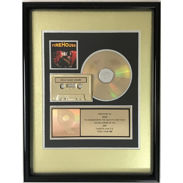 Firehouse Hold Your Fire RIAA Gold Album Award - Record Award