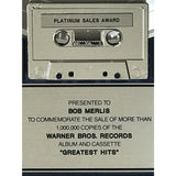 Fleetwood Mac Greatest Hits RIAA Platinum LP Award
