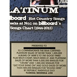 Florida Georgia Line RIAA Multi-Platinum Combo Award - Record Award