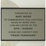 Franz Ferdinand self-titled debut RIAA Platinum Album Award - Record Award