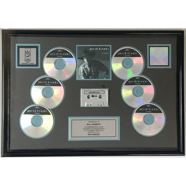 Garth Brooks No Fences RIAA 6x Multi-Platinum Album Award - Record Award