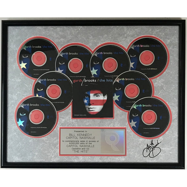Garth Brooks The Hits RIAA 8x Multi-Platinum Album Award - Record Award