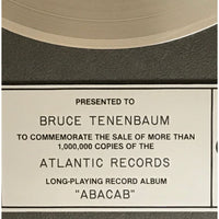 Genesis Abacab RIAA Platinum LP Award