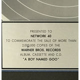Goo Goo Dolls A Boy Named Goo RIAA 2x Multi-Platinum Album Award
