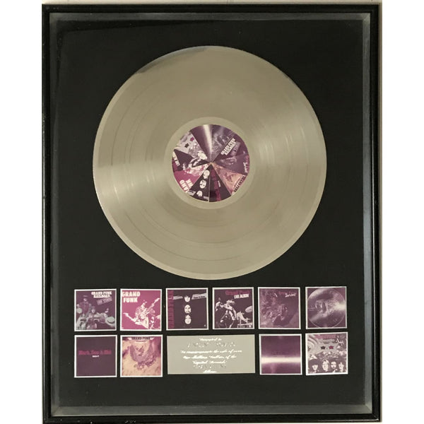 Grand Funk Railroad 70s combo album label award - RARE - Record Award