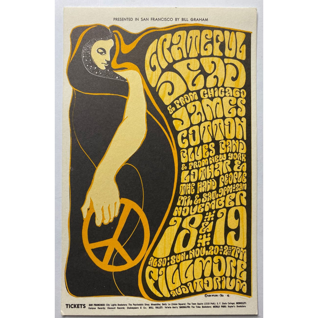 musicgoldmine.com - Grateful Dead Fillmore Auditorium Postcard BG