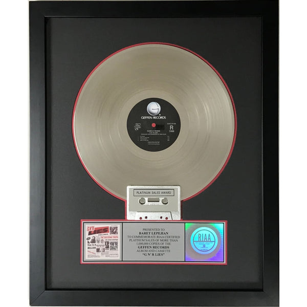 Guns N’ Roses GN’R Lies RIAA Platinum LP Award - Record Award